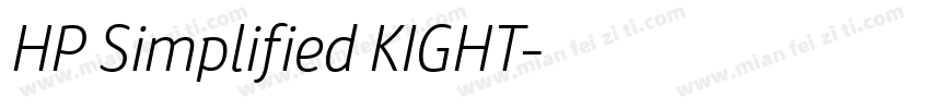 HP Simplified KIGHT字体转换